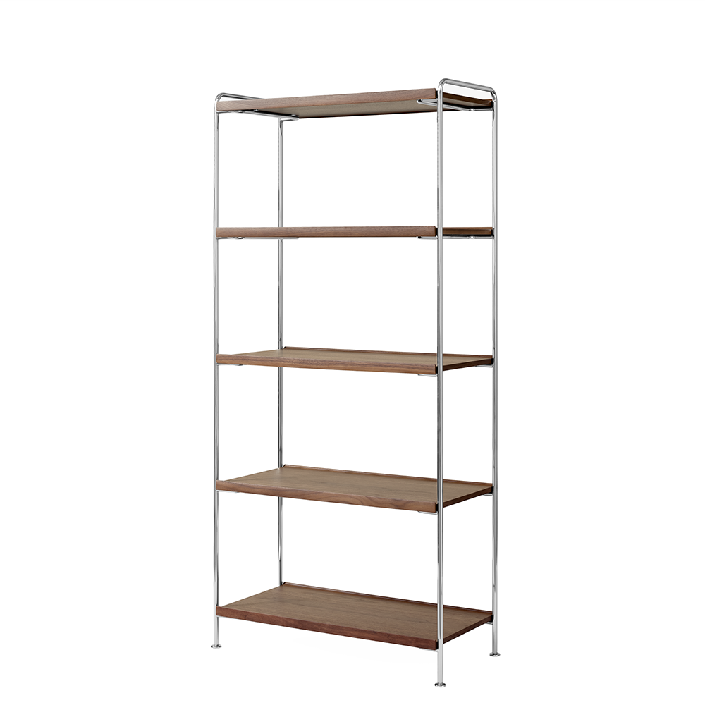 ATD_Packshots_159754A603A372_Alima NDS6_Lacquered Walnut w Chrome_Angled Front